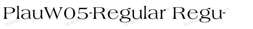 PlauW05-Regular Regu字体转换